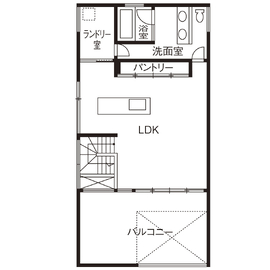 【ハウスクラフト｜菰野ギャラリー Archia2階】2階リビング×ガレージの贅沢に浸る「非日常の家」／予約制の間取り図(2階)