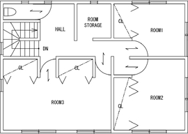 【尾張旭市庄南町】未来の暮らしを先取り！先進テクノロジーと快適性を兼ね備えたモデルハウスの間取り図(2階)