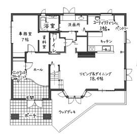 セルコホーム金沢 中央展示場の間取り図(1階)
