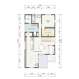 【NEW OPEN】栃木県栃木市川原田町に完成！　＼ 人と環境にやさしい木の住まい「e.Holz」／の間取り図(１階)