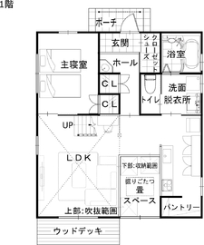 サイエンスホーム　常陸太田駅前展示場の間取り図(1階)