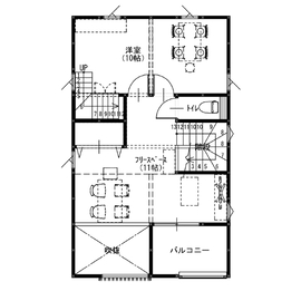 【さいたま市｜HEAT20 G2グレード｜自然素材｜28.0坪｜等身大】LOHASTA homeモデルハウスの間取り図(2階)