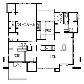【岡崎｜クレバリーホーム】見て、触って、感じる！思い描いた暮らしを叶えるモデルハウスの間取り図(1階)