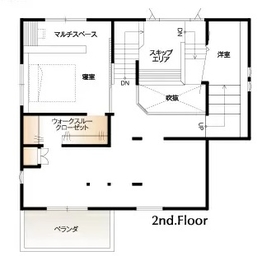 【石友ホーム】アイラ　彦根ベルロード住宅博モデルハウスの間取り図(２階)