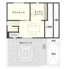 【桧家住宅】TNC小倉展示場［北九州市小倉南区］の間取り図(屋上)