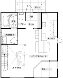 サイエンスホーム木更津展示場の間取り図(1階)
