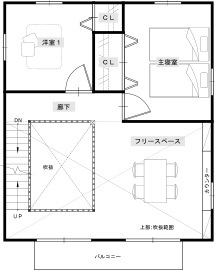 サイエンスホーム木更津展示場の間取り図(2階)