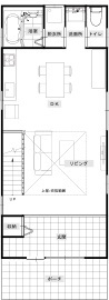 サイエンスホーム広島展示場の間取り図(1階)