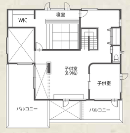 【新発田市舟入町】ステーツ 新発田展示場の間取り図(2階)