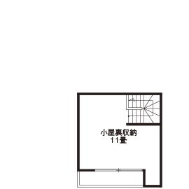 サブライムホーム “Urban ＆ Luxury” モデルハウスの間取り図(小屋裏)