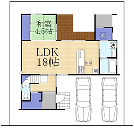サブライムホーム　草津市平井6丁目モデルハウスの間取り図(1階)