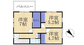サブライムホーム　草津市平井6丁目モデルハウスの間取り図(2階)