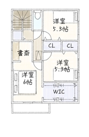サブライムホーム　高槻市安岡寺町２丁目の間取り図(2階)