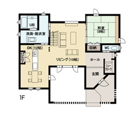 イシカワ 札幌展示場の間取り図(1階)