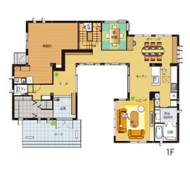 【セキスイハイム　松前展示場】時を経ても続く価値ある住まいの間取り図(1階)