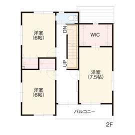 パパまるハウス 新潟市秋葉区下興野町モデルハウス｜4LDKの33坪プランの間取り図(2階)