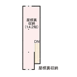 匝瑳市椿2号棟｜パパまるハウス｜通年で室内温度差の少ない高性能な平屋モデルハウスの間取り図(2階)