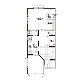 ゼロホーム｜今出川展示場「今出川ファミリーハウス」の間取り図(1階)