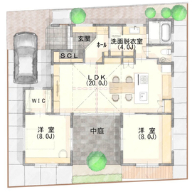 土日祝限定開催！【25坪平屋｜自然素材の家】平屋で叶える上質で心豊かな暮らし＠埼玉県宮代町学園台の間取り図(1階)