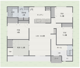 27坪・4LDK　千葉県『木更津展示場』本体価格1,430万円！の間取り図(1階)