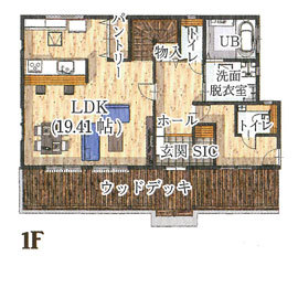 オレゴンハウス町田住宅展示場の間取り図(1階)