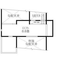 湘南モデルハウスの間取り図(ロフト)