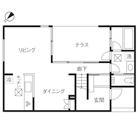 【リアル28坪の高断熱住宅/船橋市】ココさんの家の間取り図(1階)