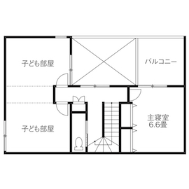 【リアル28坪の高断熱住宅/船橋市】ココさんの家の間取り図(2階)