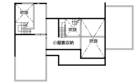 【アクティエ　立川モデルハウス】それぞれの家族が快適に暮らせる3世帯住宅の間取り図(PH)