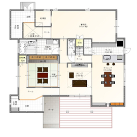 【津市】ユニバーサルホーム津店の間取り図(1階)