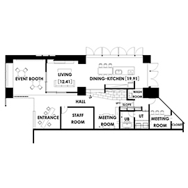 【性能×デザイン】アーキテックプランニング イオンハウジング イオンモール苫小牧店の間取り図(1階)