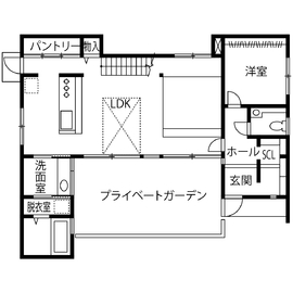 クライツ　大津モデルハウスの間取り図(1階)