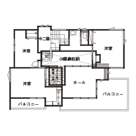 和奏建設／太田東展示場　TBSハウジング太田会場内の間取り図(2階)