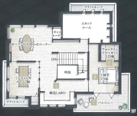 ダイワハウス　県庁前展示場の間取り図(２階)
