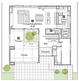 【大和ハウス】豊平展示場～家づくりのダンドリお伝えします。お気軽に！～の間取り図(1階)