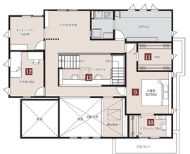 【土浦下高津】上質を味わう空間デザインがこだわりのモデルハウス｜お子様連れ・土地なし歓迎/駐車場ありの間取り図(2階)