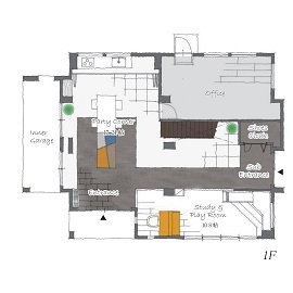 【トヨタホーム】奈良展示場　第二阪奈道路「宝来」ICより車で10分の間取り図(1階)
