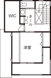 【伊勢崎市／平屋＋αの南千木モデルハウス】4つの庭と繋ぐ、「隠れ家」のような平屋モデルの間取り図(2階)