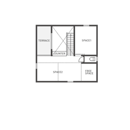 D'S STYLE（ディーズスタイル）神戸須磨モデルハウスの間取り図(2階)
