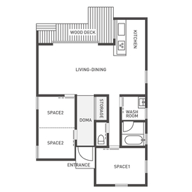 D'S STYLE（ディーズスタイル）和泉青葉台Bungalow平屋モデルハウスの間取り図(1階)
