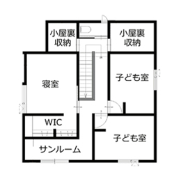 【新潟市西区鳥原】光英住宅の高性能モデルハウスの間取り図(2階)
