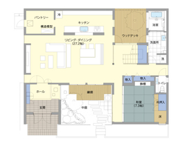 盛岡店 モデルハウスの間取り図(1階)