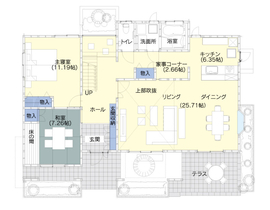 福島店 モデルハウスの間取り図(1階)