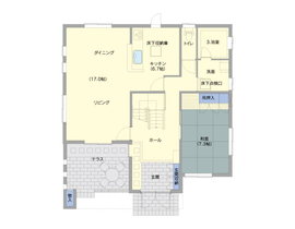 浜松西店 モデルハウスの間取り図(1階)