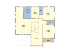 浜松西店 モデルハウスの間取り図(2階)