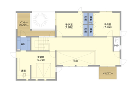 姫路店 モデルハウスの間取り図(2階)