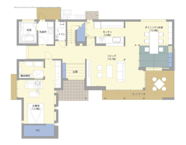 北九州店 モデルハウスの間取り図(1階)