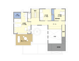 福岡東店 モデルハウスの間取り図(2階)