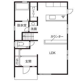 シエナホーム　西脇市／野村町モデルハウスの間取り図(1階)