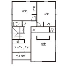 シエナホーム　西脇市／野村町モデルハウスの間取り図(2階)